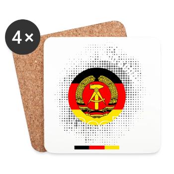 ossi kind DDR ironie ostdeutscher spruch emblem de - Untersetzer (4er-Set) - Weiß - Vorne
