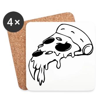 Pizza - Untersetzer (4er-Set) - Weiß - Vorne