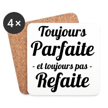 femme parfaite, perfection, femme - Dessous de verre (lot de 4) - blanc - Devant