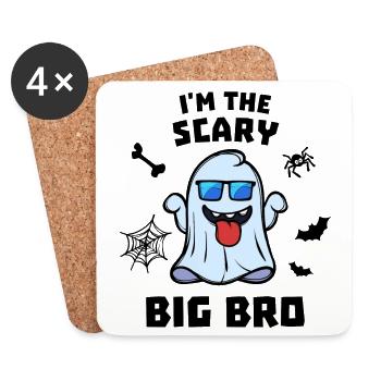 Déclaration de frère Big Brother Frères et sœurs - Dessous de verre (lot de 4) - blanc - Devant