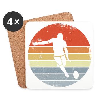 Vintage Rugby - Dessous de verre (lot de 4) - blanc - Devant
