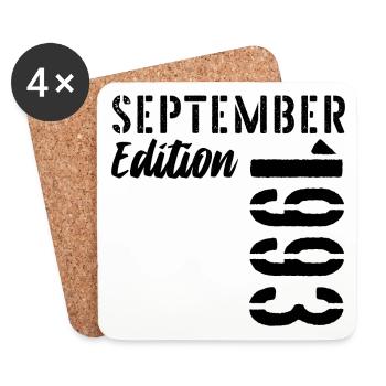 33rd birthday September 1993 - 33 years old - Coasters (set of 4) - white - Front