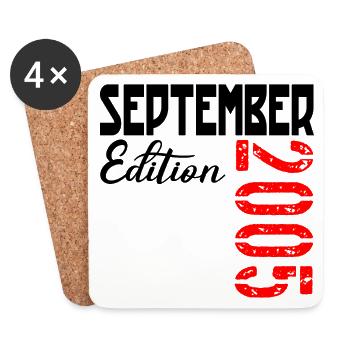 SEPTEMBER 2005 - 21ST BIRTHDAY - Coasters (set of 4) - white - Front
