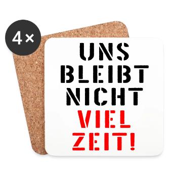 LEBENSZEIT DRINGLICHKEIT ZEIT SPRÜCHE - Untersetzer (4er-Set) - Weiß - Vorne