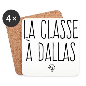 La classe à Dallas - Dessous de verre (lot de 4) - blanc - Devant