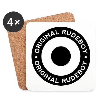 Original Rudeboy - Black & White Mod Ska - Coasters (set of 4) - white - Front