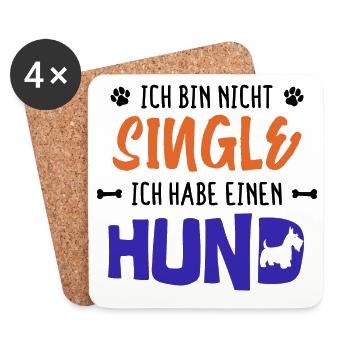 Hund Statement Haustiere Lieblingstier Heimtier - Untersetzer (4er-Set) - Weiß - Vorne
