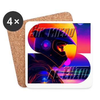 Furchtloses Neon Moto - Untersetzer (4er-Set) - Weiß - Vorne