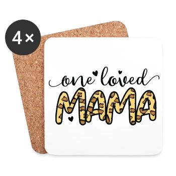 Eine geliebte Mama - Untersetzer (4er-Set) - Weiß - Vorne