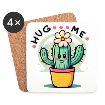 Hug me - Untersetzer (4er-Set) - Weiß - Vorne