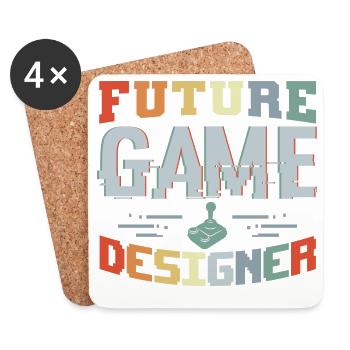 Zukünftiger Spielentwickler - Untersetzer (4er-Set) - Weiß - Vorne
