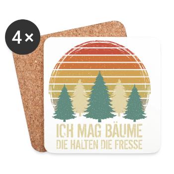 Wandern - Untersetzer (4er-Set) - Weiß - Vorne