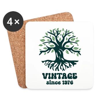 Vintage 1976 - Coasters (set of 4) - white - Front