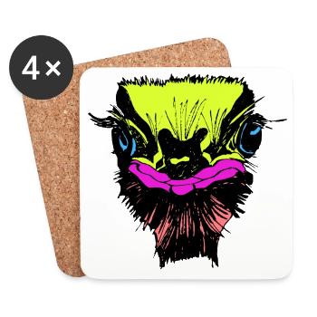 Dont stick your head in the sand - Coasters (set of 4) - white - Front