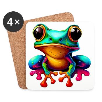 Frog - Coasters (set of 4) - white - Front