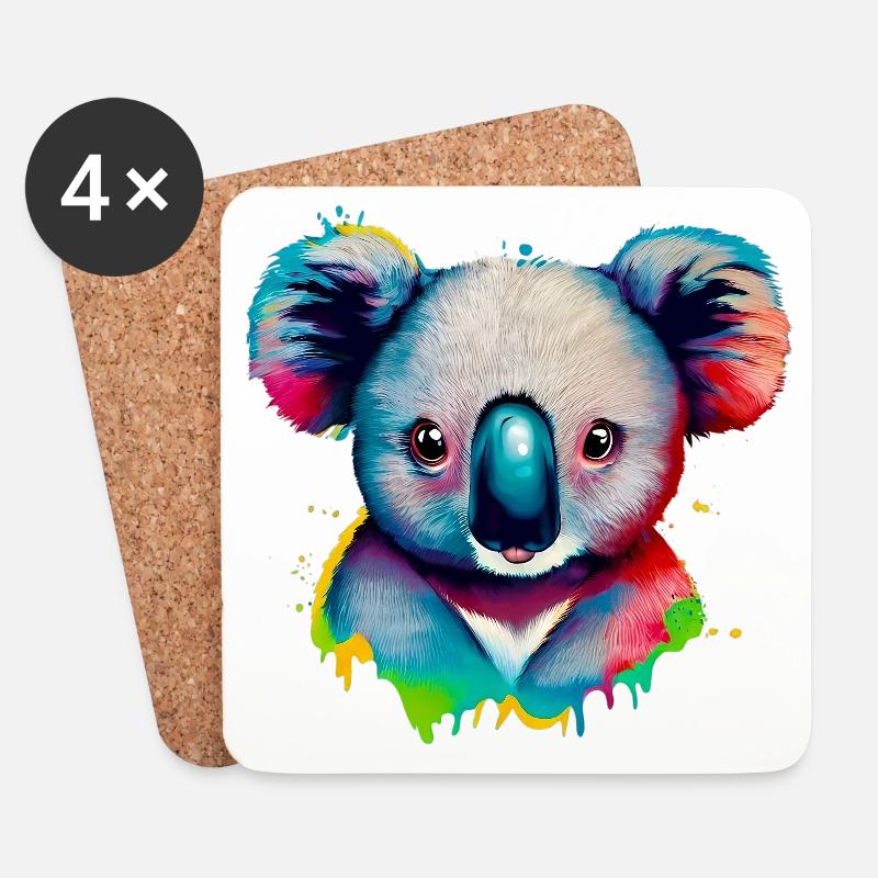 Koala - Untersetzer (4er-Set) - Weiß