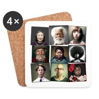 Super Normal 01 - Coasters (set of 4) - white - Front
