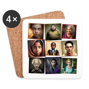 Super Normal 02 - Coasters (set of 4) - white - Front