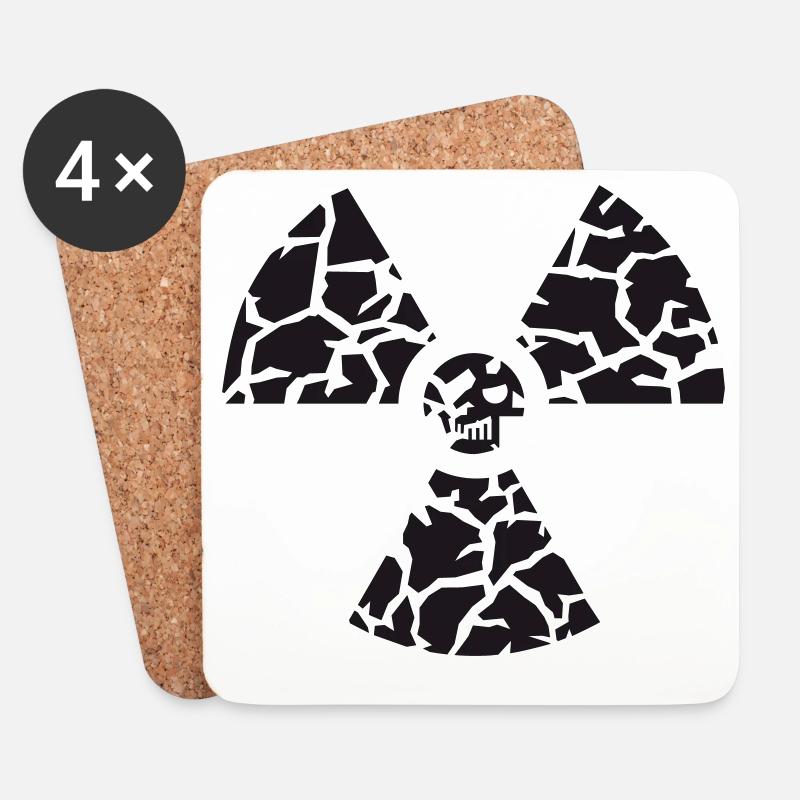 gegen atomkraft - Untersetzer (4er-Set) - Weiß