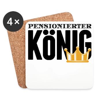 Ruhestand Statement Pensionär Auszeit Abschied - Untersetzer (4er-Set) - Weiß - Vorne