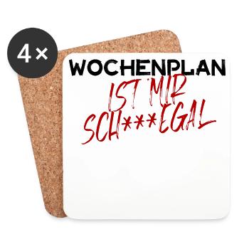 Ruhestand Senior Freizeit Auszeit Rentner Abschied - Untersetzer (4er-Set) - Weiß - Vorne