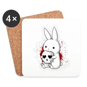 Halloween keks - Untersetzer (4er-Set) - Weiß - Vorne