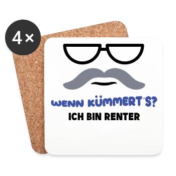 Ruhestand Statement Pensionist Pension Abschied - Untersetzer (4er-Set) - Weiß - Vorne