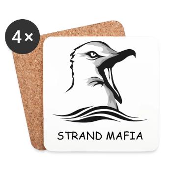 Strand Mafia - Untersetzer (4er-Set) - Weiß - Vorne