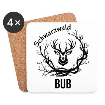 Schwarzwald Bub - Untersetzer (4er-Set) - Weiß - Vorne