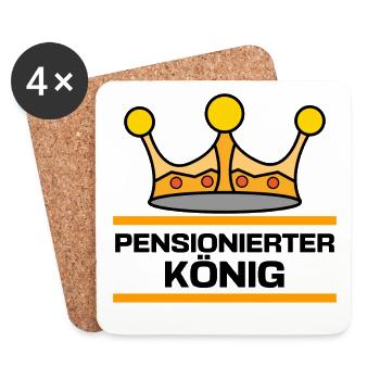 Ruhestand Statement Rentner Freiheit Auszeit - Untersetzer (4er-Set) - Weiß - Vorne