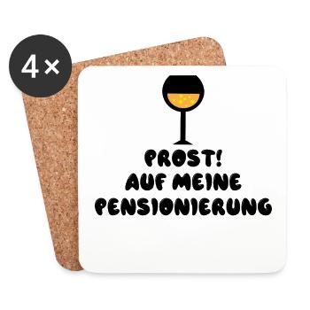 Freiheit Pensionierung Statement Senior Ruhestand - Untersetzer (4er-Set) - Weiß - Vorne
