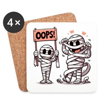 Chaotic Mummies - Coasters (set of 4) - white - Front