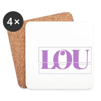 Lou - Dessous de verre (lot de 4) - blanc - Devant