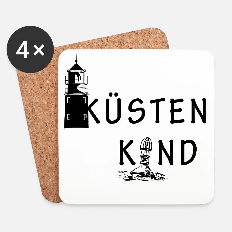 Küstenkind - Untersetzer (4er-Set) - Weiß