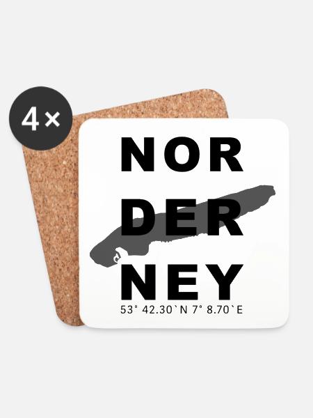 Norderney - Untersetzer (4er-Set) - Weiß