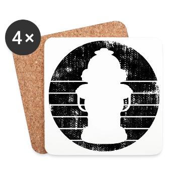 Fire Hydrant Sketch - Coasters (set of 4) - white - Front