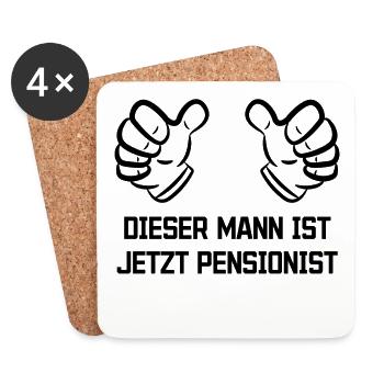 Auszeit Senior Ruhestand Statement Lebensabend - Untersetzer (4er-Set) - Weiß - Vorne