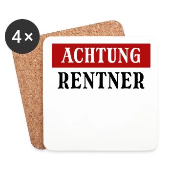 Abschied Ruhestand Statement Rentner Freiheit - Untersetzer (4er-Set) - Weiß - Vorne