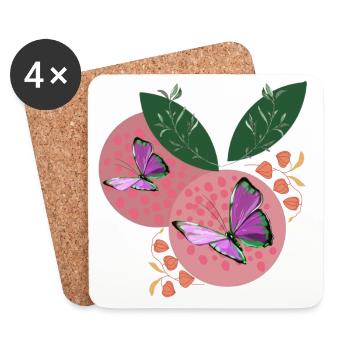 BUTTERFLY DREAMS - Dessous de verre (lot de 4) - blanc - Devant