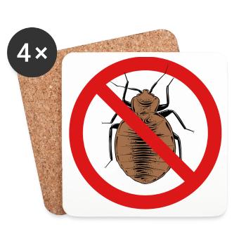 bed bug, bed bug - Coasters (set of 4) - white - Front