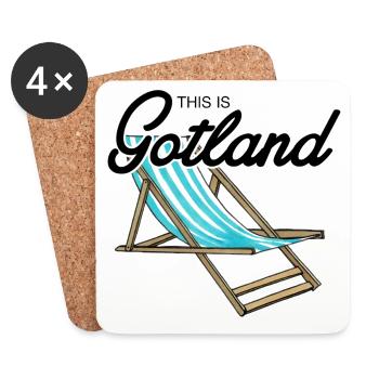 Das ist Gotland Beach Chair - Untersetzer (4er-Set) - Weiß - Vorne