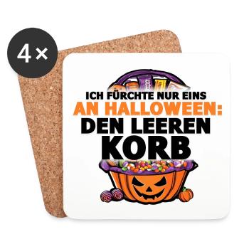Halloween Print für mehr Süßes - Untersetzer (4er-Set) - Weiß - Vorne