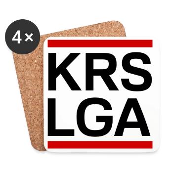KREISLIGA schwarz - Untersetzer (4er-Set) - Weiß - Vorne