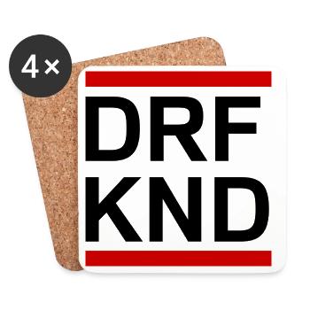 DORFKIND schwarz - Untersetzer (4er-Set) - Weiß - Vorne