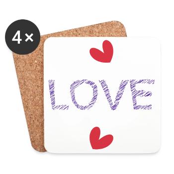 CHRISTMAS. YEAR. ANNIVERSARY. RETIREMENT. DAD. MAMAM. - Coasters (set of 4) - white - Front