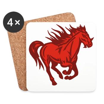 Demonic Horse - Coasters (set of 4) - white - Front