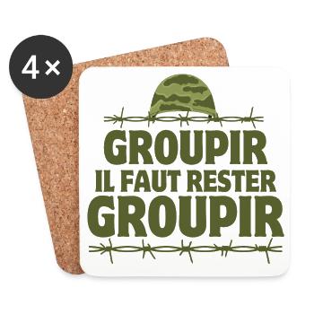 la 7ème compagnie, la septième compagnie - Dessous de verre (lot de 4) - blanc - Devant