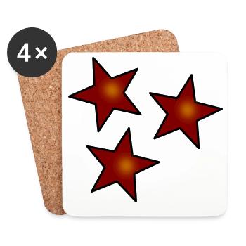 CHRISTMAS. YEAR. ANNIVERSARY. RETIREMENT. FATHER's DAY - Coasters (set of 4) - white - Front