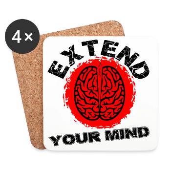 EXTEND YOUR MIND - Coasters (set of 4) - white - Front