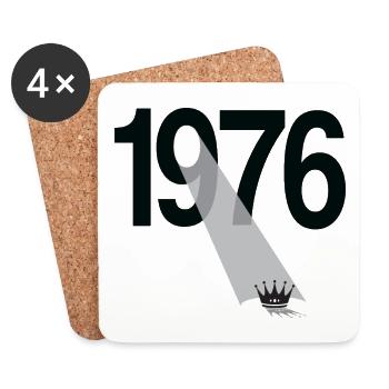 Vintage 1976 - Untersetzer (4er-Set) - Weiß - Vorne